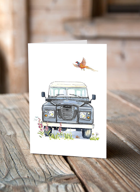 Landy Grey Greeting Card